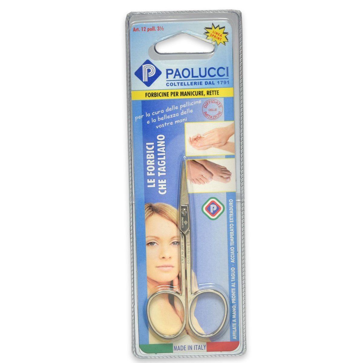 PAOLUCCI SPRINT FORBICINE PER MANICURE RETTE ART.12 POLL.3 1/2