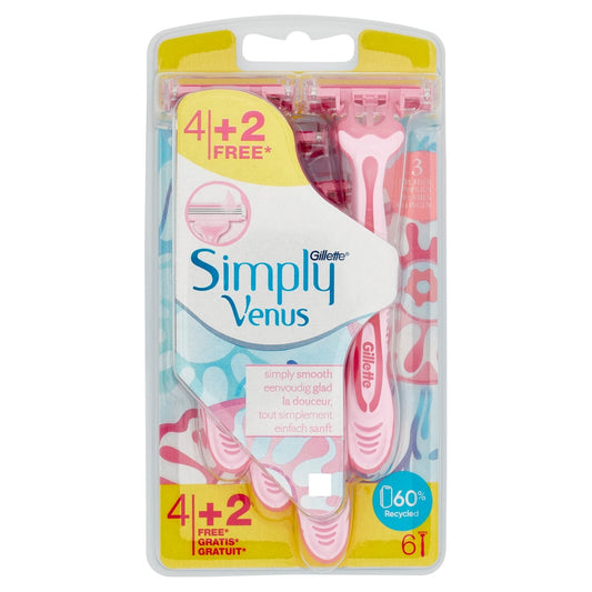 GILLETTE SIMPLY VENUS RASOIO 3 LAME X4+2