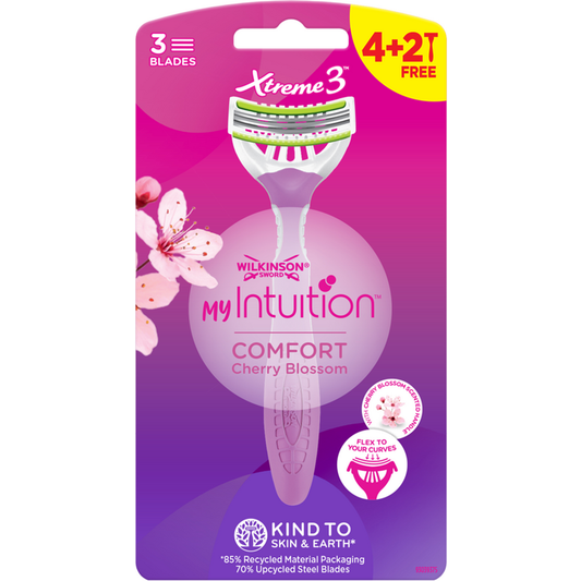 WILKINSON RASOIO XTREME 3 MY INTUITION COMFORT CHERRY BLOSSOM 4+2PZ