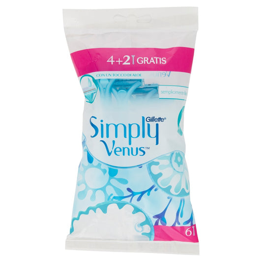 GILLETTE SIMPLY VENUS RASOIO 2 LAME X4+2