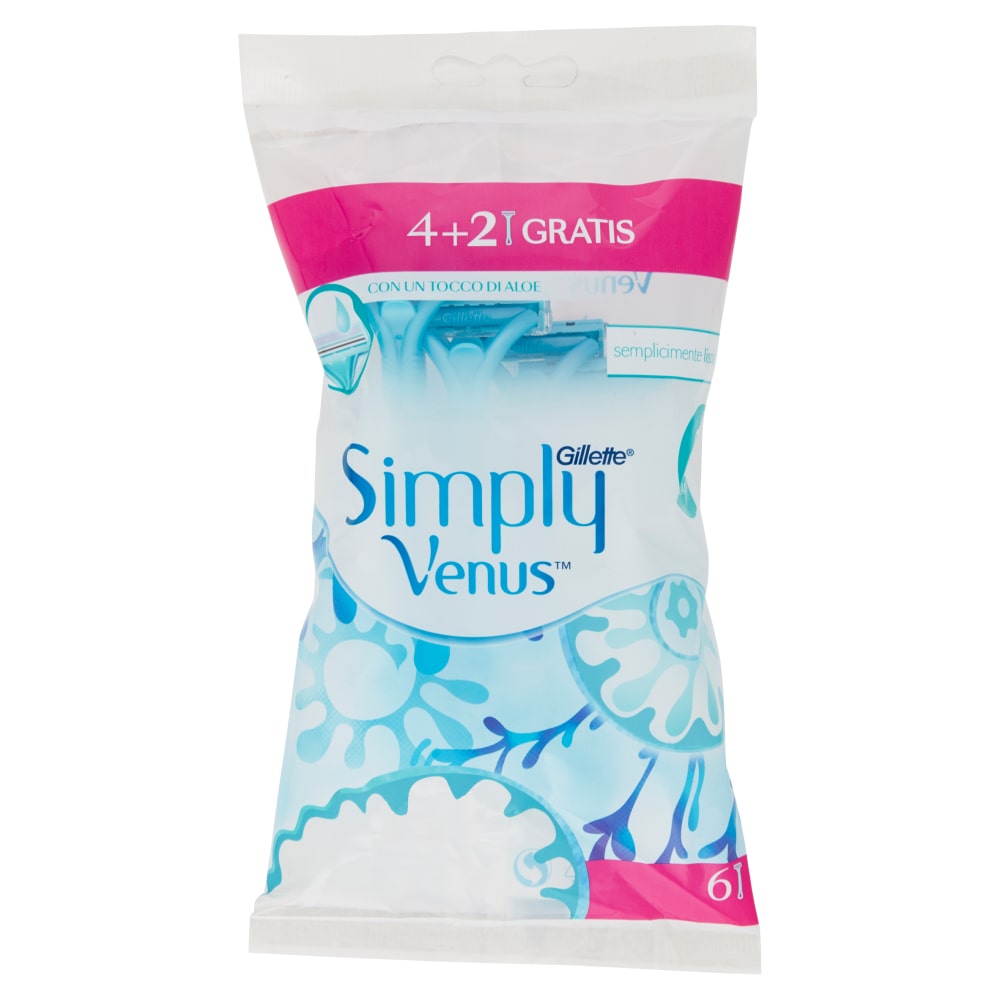 GILLETTE SIMPLY VENUS RASOIO 2 LAME X4+2