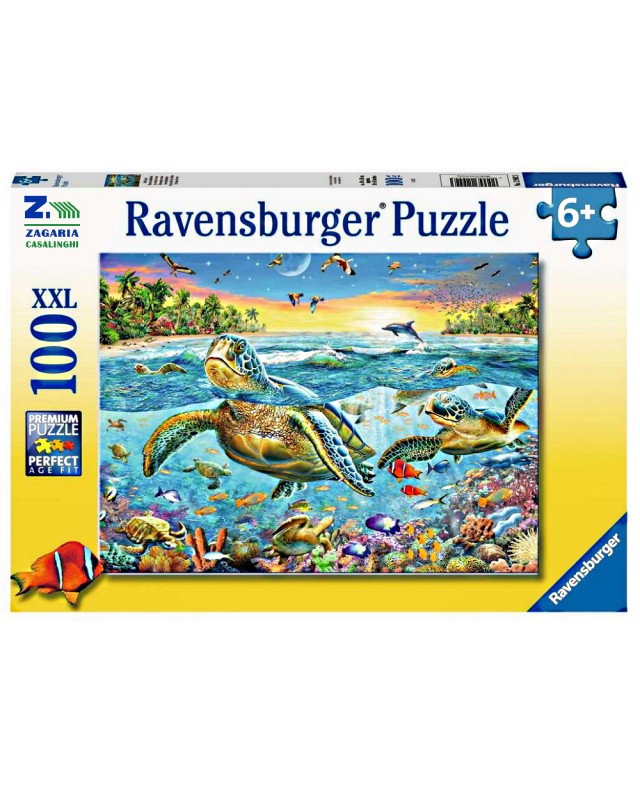 RAVENSBURGER TARTARUGHE MARINE PUZZLE 6+ 100PZ XXL MISURA CM.49X36