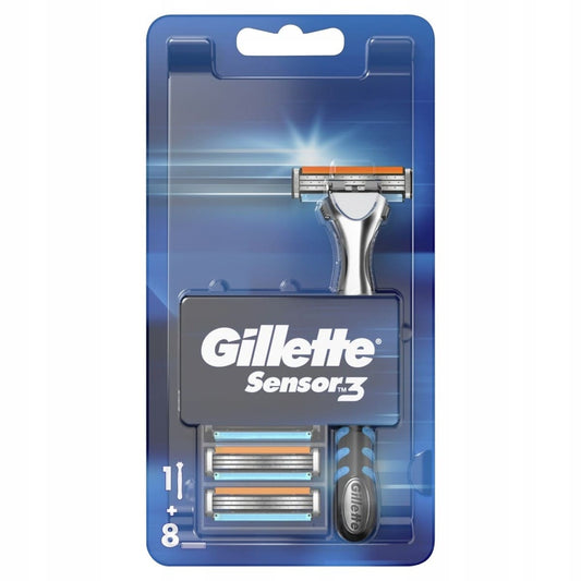 GILLETTE RASOIO SENSOR 3 + 8 RICARICHE