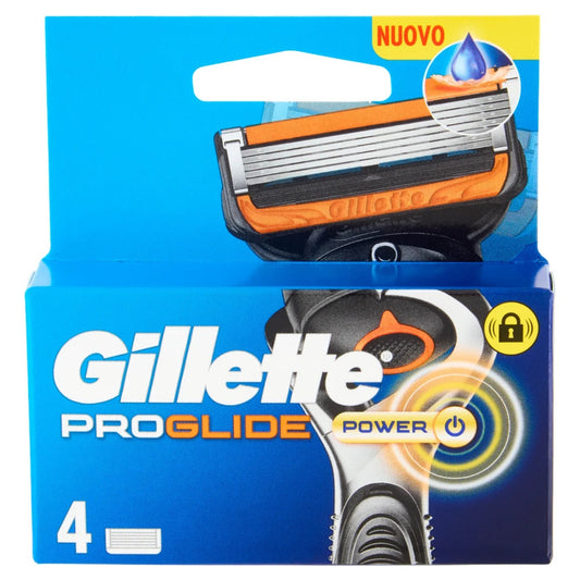 GILLETTE FUSION PROGLIDE POWER RICARICHE X4