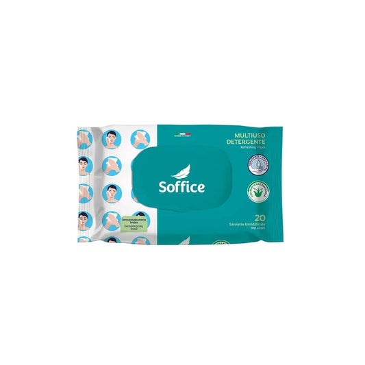 SOFFICE FAMILY MULTIUSO DETERGENTE SALVIETTE POP-UP 20PZ ALOE E PANTENOLO
