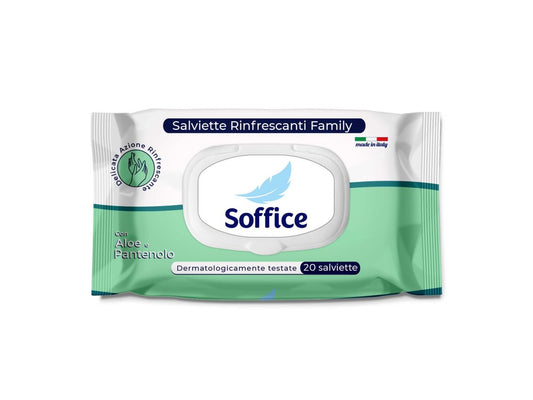 SOFFICE RINFRESCANTI FAMILY SALVIETTE POP-UP 20PZ ALOE E PANTENOLO