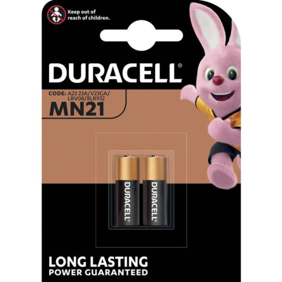 DURACELL LONG LASTING POWER CODE: MN21 A23 23A/V23GA/LRV08/8LR932 12V 2PZ