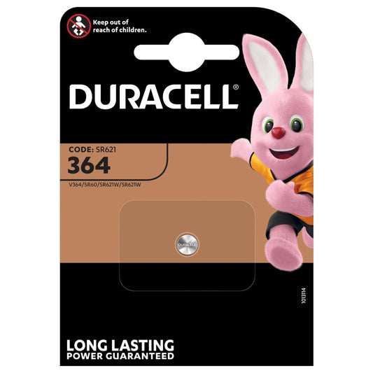 DURACELL LONG LASTING POWER CODE: 364 SR621 V364/SR60/SR621W/SR621W 1,5V 1PZ