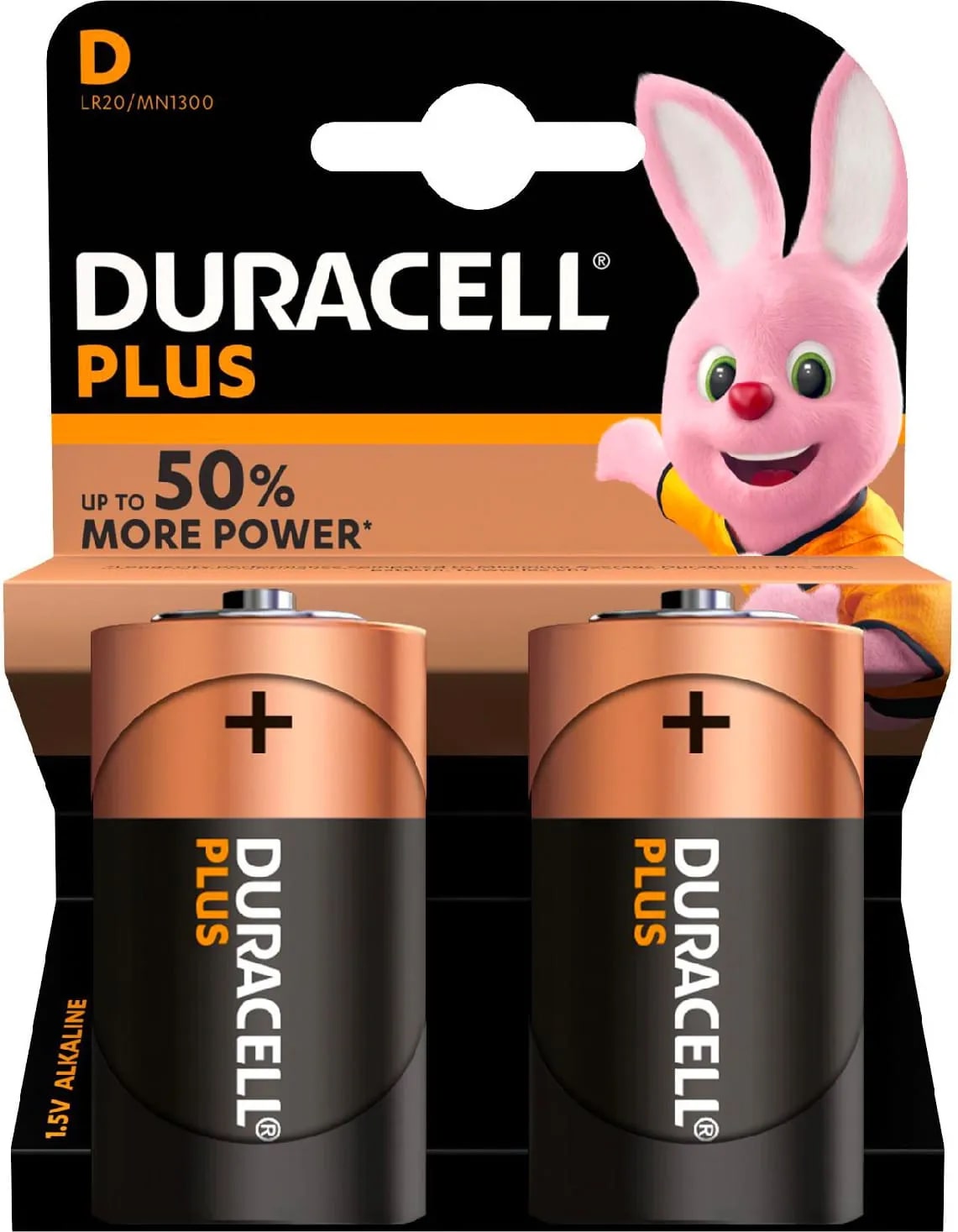 DURACELL PLUS TORCIA D LR20/MN1300 1,5V ALKALINE 2PZ