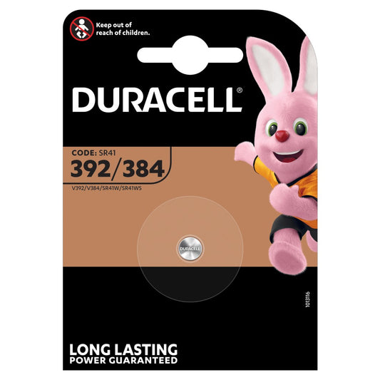 DURACELL LONG LASTING POWER CODE: 392/384 SR41 V392/V384/SR41W/SR41WS 1,5V 1PZ