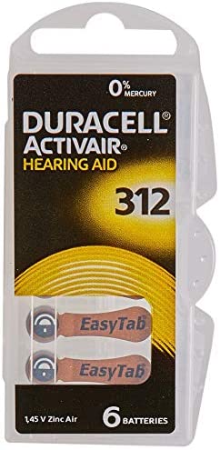 DURACELL ACTIVAIR HEARING AID CODE: 312 6PZ