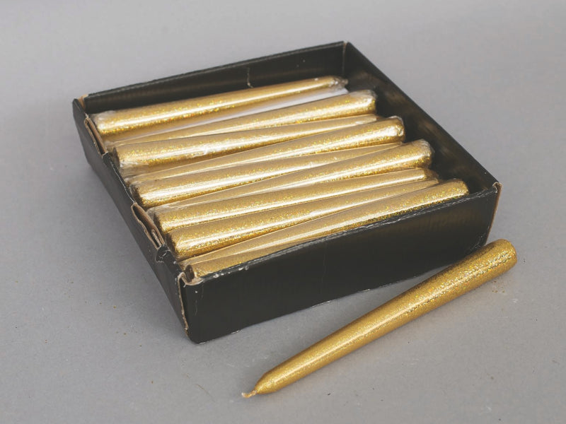EURONATALE CANDELA GLITTER ORO CM.20 1PZ