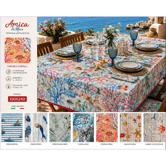 FANCY HOME AMICA DA MARE TOVAGLIA ANTIMACCHIA CM.150X240 ASSORTITA