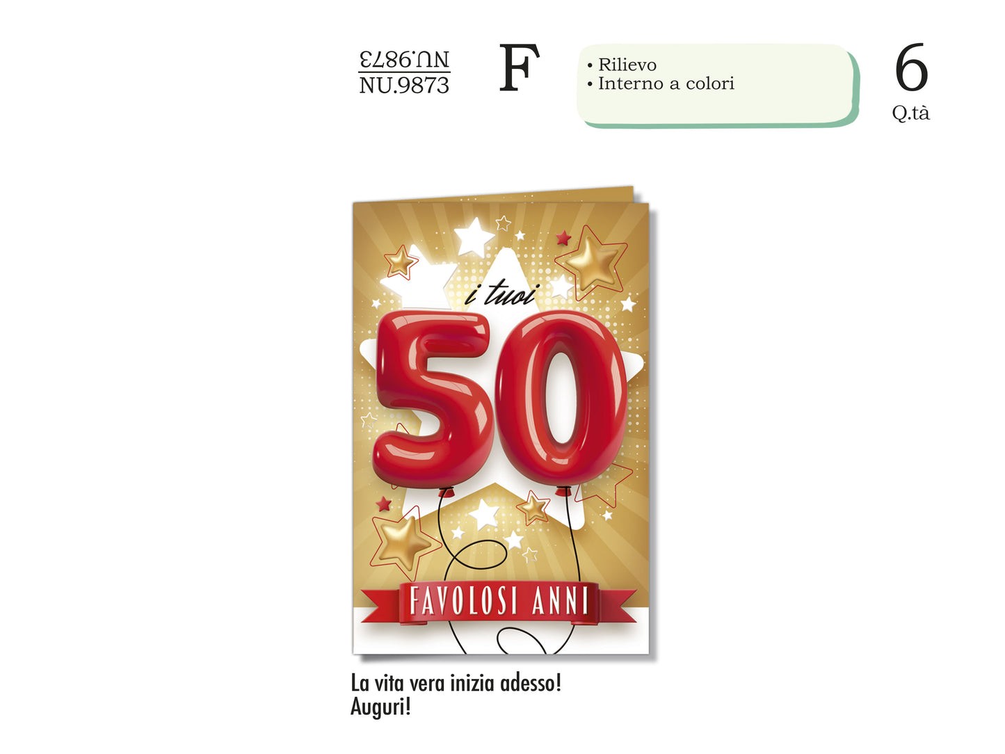 CROMO NB BIGLIETTO NUMERI 50 NU.9873