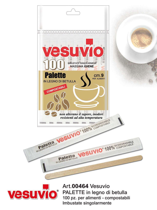 VESUVIO PALETTE IN LEGNO DI BETULLA CM.9 COMPOSTABILI PER ALIMENTI ART.00464