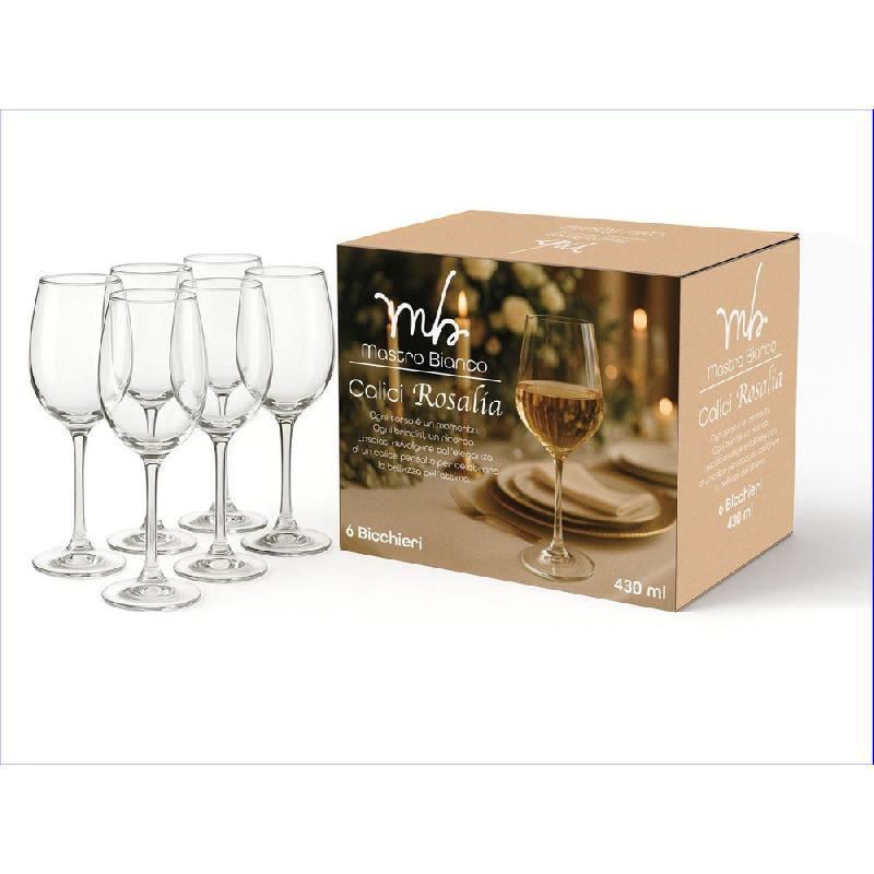 MASTROBIANCO CALICI ROSALIA BICCHIERI 430ML 6PZ