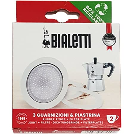 BIALETTI 3 GUARNIZIONI & PIASTRINA 2 TAZZE