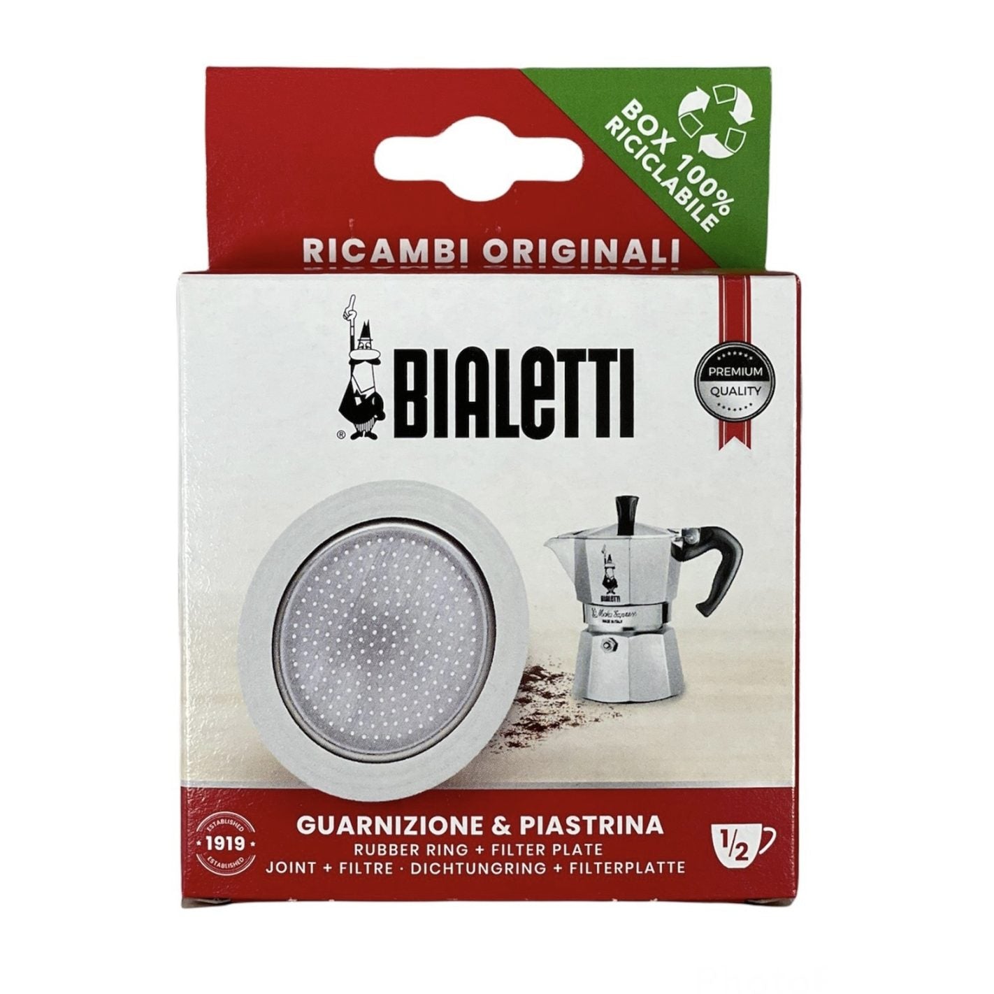 BIALETTI GUARNIZIONE & PIASTRINA 1/2 TAZZA LA MOKINA