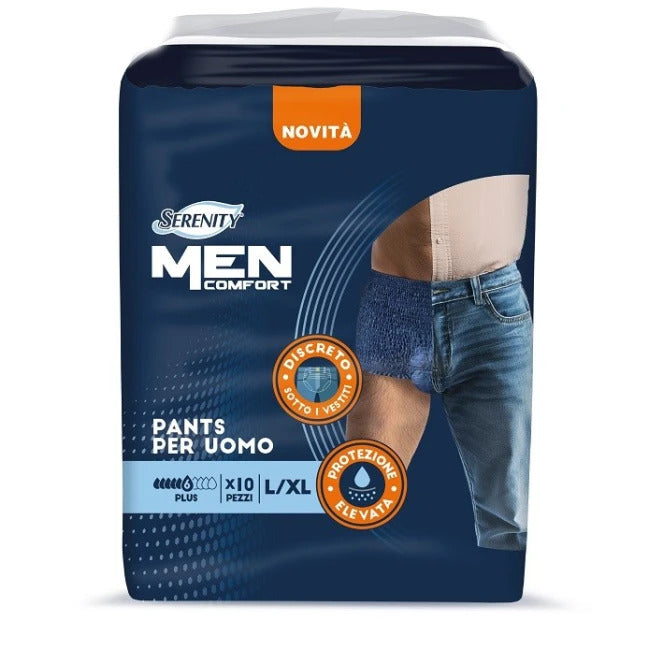 SERENITY MEN COMFORT PANTS PER UOMO PLUS MISURA L/XL 10PZ
