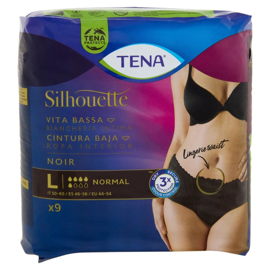 TENA SILHOUETTE NOIR NORMAL L X9