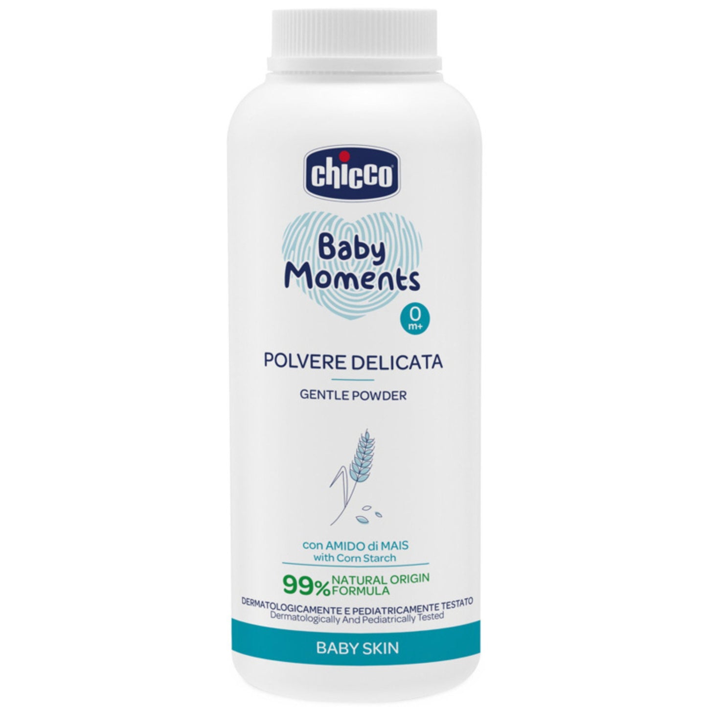 CHICCO BABY MOMENTS POLVERE DELICATA 130G CON AMIDO DI MAIS BABY SKIN