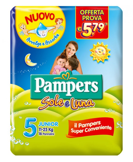 PAMPERS SOLE E LUNA 5 JUNIOR X15-16