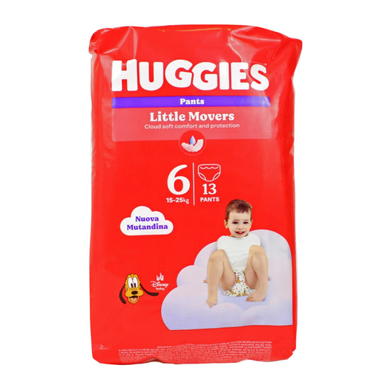 HUGGIES PANTS LITTLE MOVERS PANNOLINI MUTANDINA 6 X13