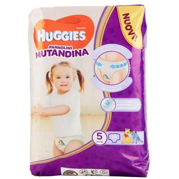 HUGGIES PANNOLINI MUTANDINA 5 X14