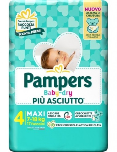 PAMPERS BABY DRY 4 MAXI X17