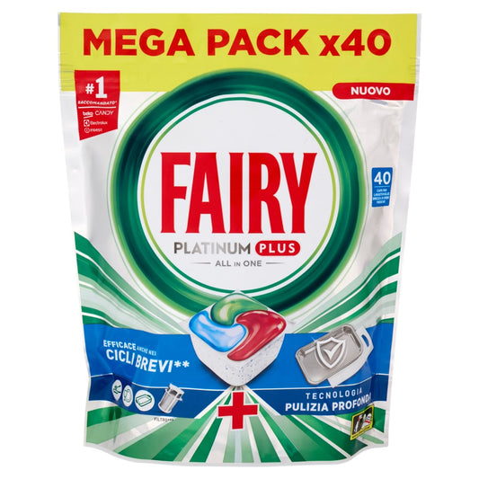 FAIRY PLATINUM PLUS ALL IN ONE BREZZA DI ERBE FRESCHE X40 MEGA PACK