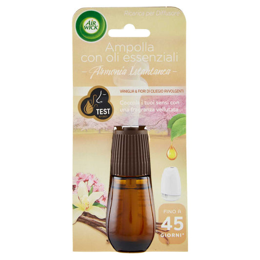 AIR WICK RICARICA AMPOLLA CON OLI ESSENZIALI VANIGLIA & FIORI DI CILIEGIO AVVOLGENTI 45GG