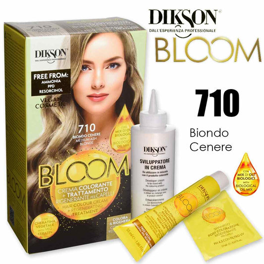 DIKSON BLOOM CREMA COLORANTE SENZA AMMONIACA 710 BIONDO CENERE