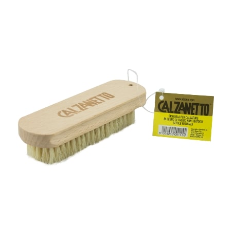 EBANO CALZANETTO SPAZZOLA PER CALZATURE IN LEGNO DI FAGGIO NON TRATTATO SETOLE NATURALI CM.13