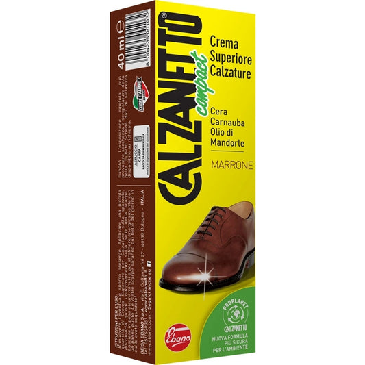 EBANO CALZANETTO COMPACT CREMA SUPERIORE PER CALZATURE 40ML MARRONE
