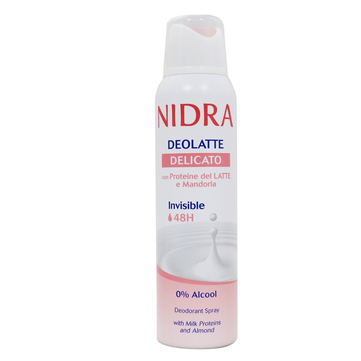 NIDRA DEOLATTE SPRAY 150ML DELICATO CON PROTEINE DEL LATTE E MANDORLA INVISIBLE 48H