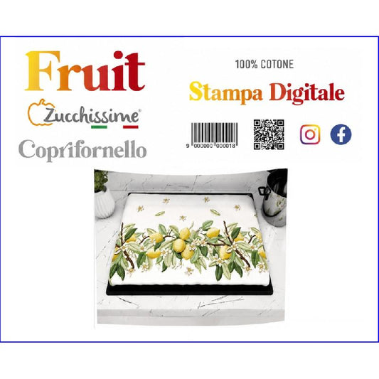 ZUCCHISSIME COPRIFORNELLO IN LONETA LIMONI 100% COTONE