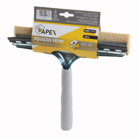APEX SQUIZZO VETRI METALLO CON SPUGNA 25CM
