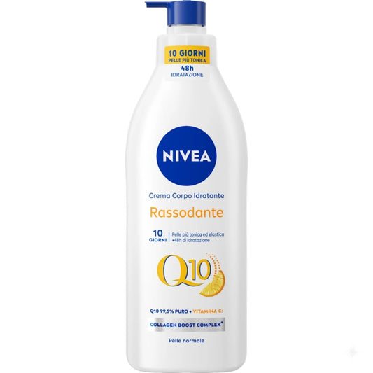 NIVEA CREMA CORPO IDRATANTE RASSODANTE Q10 400ML Q10 99,5% PURO + VITAMINA C PELLE NORMALE