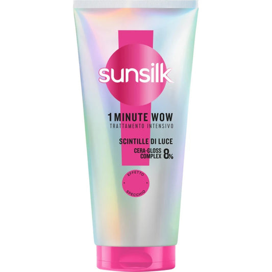 SUNSILK 1 MINUTE WOW TRATTAMENTO INTENSIVO 180ML SCINTILLE DI LUCE CERA-GLOSS COMPLEX 8%