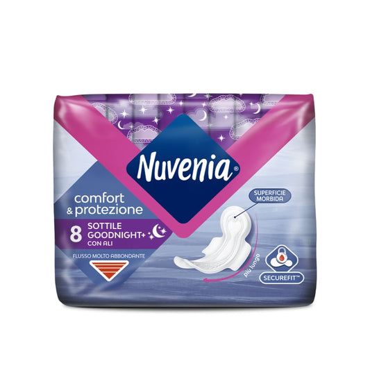 NUVENIA COMFORT&PROTEZIONE SOTTILE GOODNIGHT+ X8 CON ALI FLUSSO MOLTO ABBONDANTE