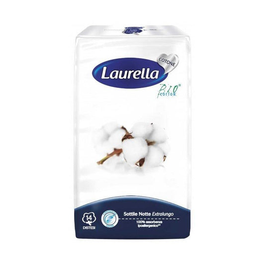 LAURELLA BIO COTONE SOTTILE NOTTE EXTRALUNGO X14 DISTESI