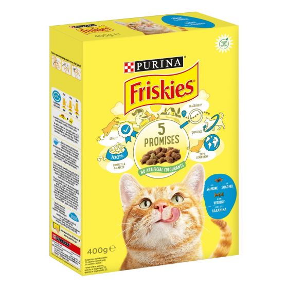 FRISKIES CROCCANTINI 400GR 5 PROMISES GATTI CON SALMONE E VERDURE