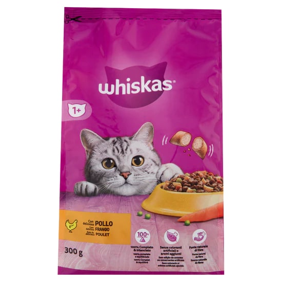 WHISKAS CROCCANTINI 300GR 1+ POLLO