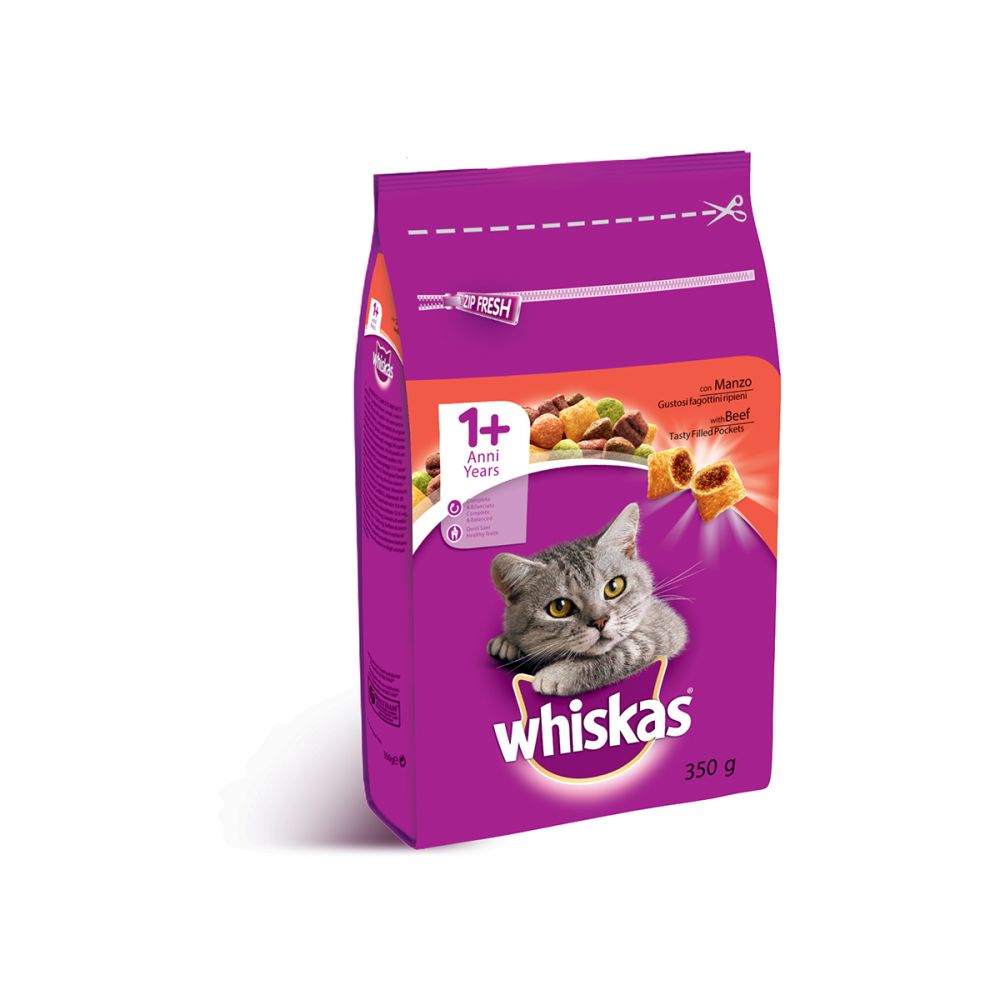 WHISKAS CROCCANTINI 300GR 1+ MANZO