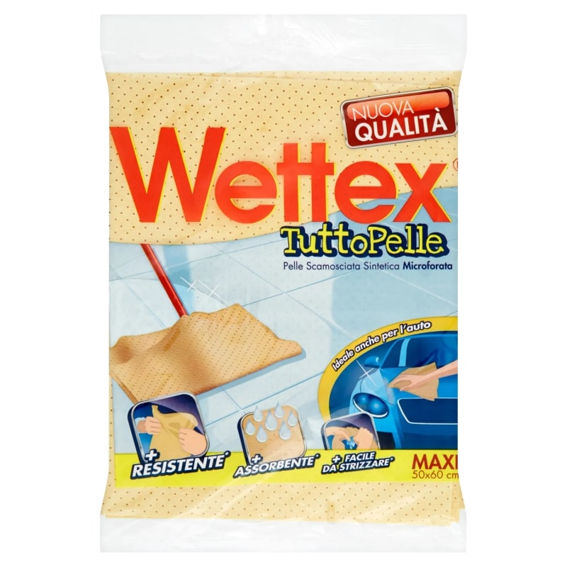 WETTEX TUTTOPELLE PELLE SCAMOSCIATA SINTETICA MICROFORATA MAXI CM.50X60