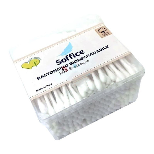 SOFFICE BIO BASTONCINO BIODEGRADABILE 100% COTONE 200PZ