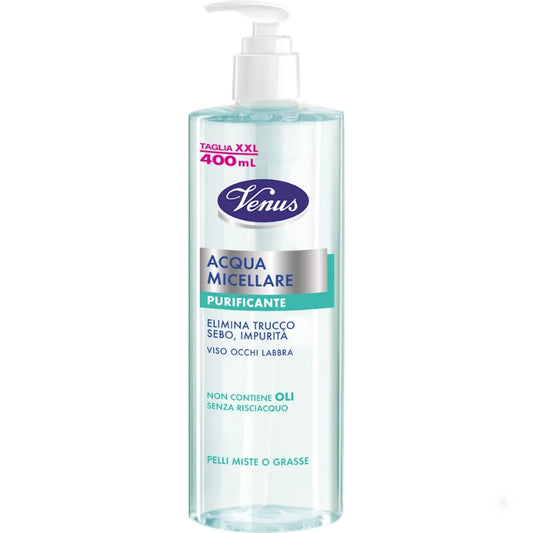 VENUS ACQUA MICELLARE 400ML PURIFICANTE PELLI MISTE O GRASSE