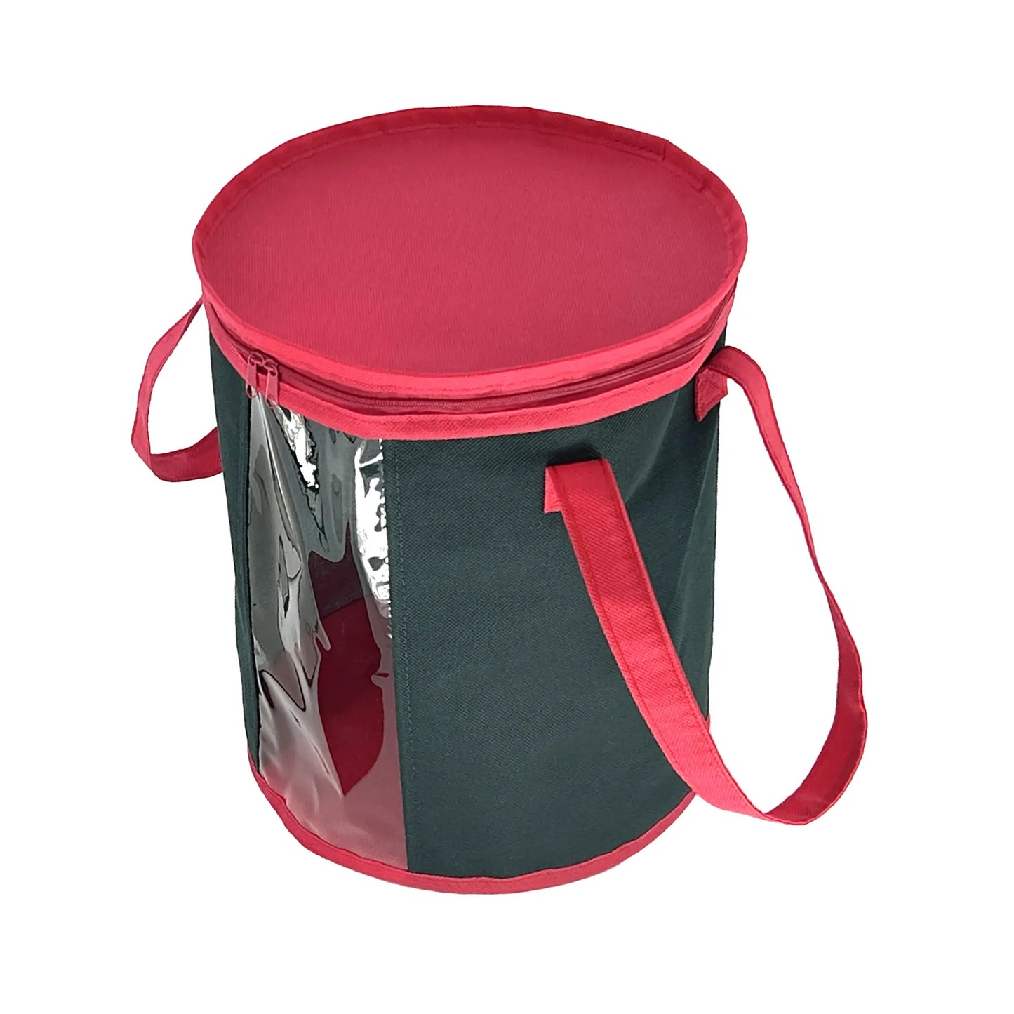 ARBEMA CONTENITORE PER LUCI DI NATALE IN TNT CON MANICI, CERNIERA E FINESTRA TRASPARENTE