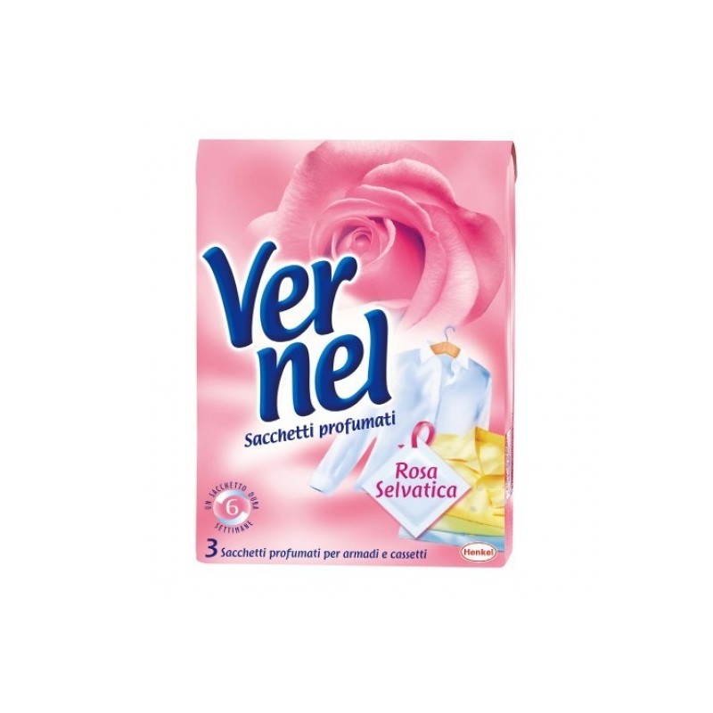 VERNEL SACCHETTI PROFUMATI 3PZ ROSA SELVATICA