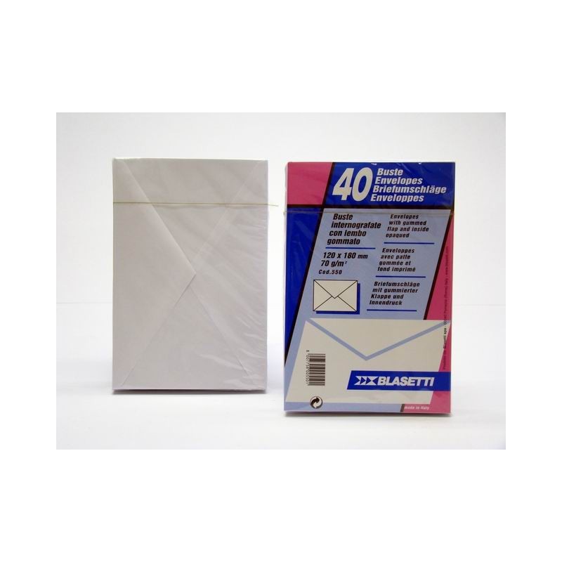 BLASETTI/TASK 40 BUSTE BIANCHE 12X18